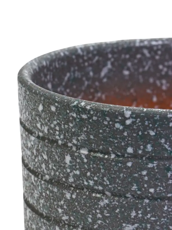 Горшок цветочный  с поддоном 0,8 л, серый керамика "Пряности" (М)