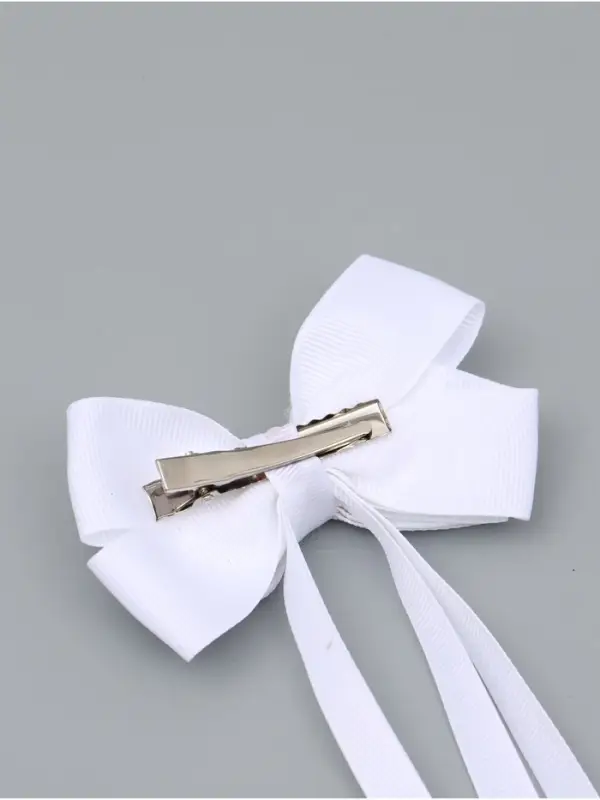 Бант для волос на заколке с лентами, цвет белый, Принцессы