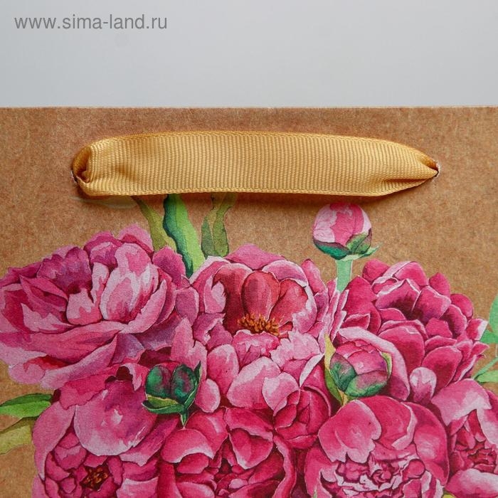 Пакет подарочный крафтовый горизонтальный, упаковка, &laquo;For you&raquo;, MS 23 х 18 х 10 см