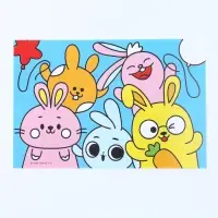 Витражная мини-картина &laquo;Кролики друзья&raquo;