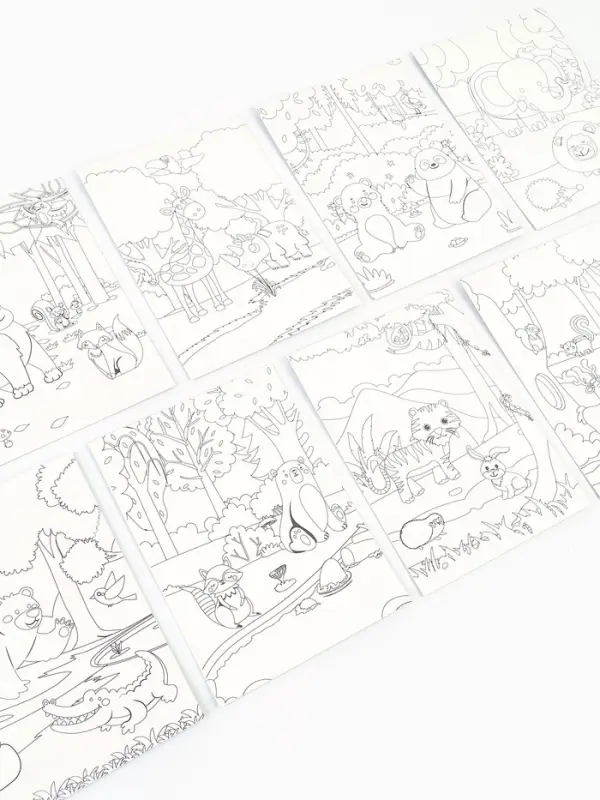 Гравюра блокнот "Животные", 9 листов, штихель