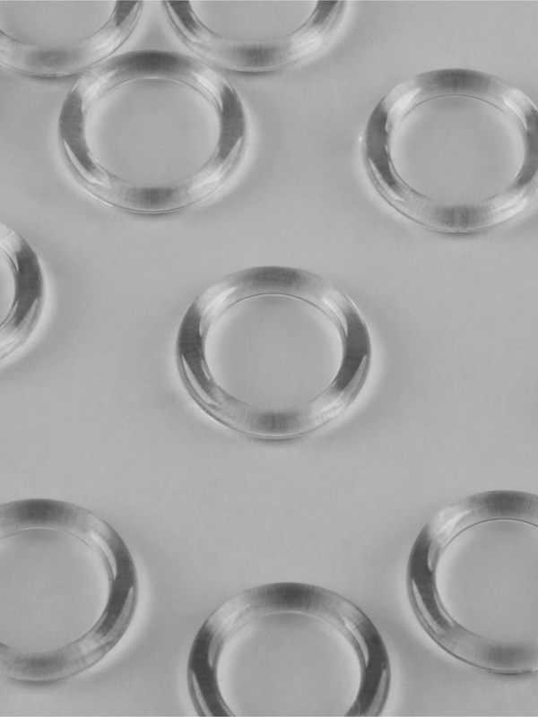 Кольцо для ковров и римских штор (наб 20шт цена за наб) d10/15мм пластик прозрач АУ