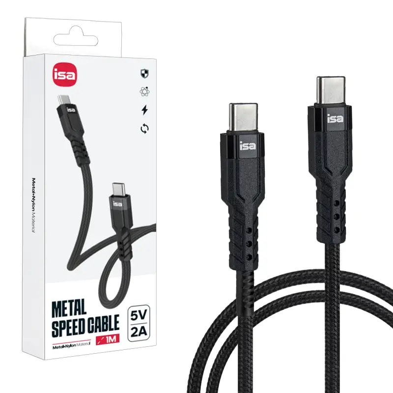 Кабель BX-8 Type-C на Type-C 1m 2A ISA черный