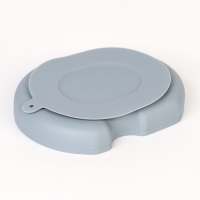 Тарелка детская 2 секции, &laquo;Слоник&raquo; M&B, 16х19,8х3, серый