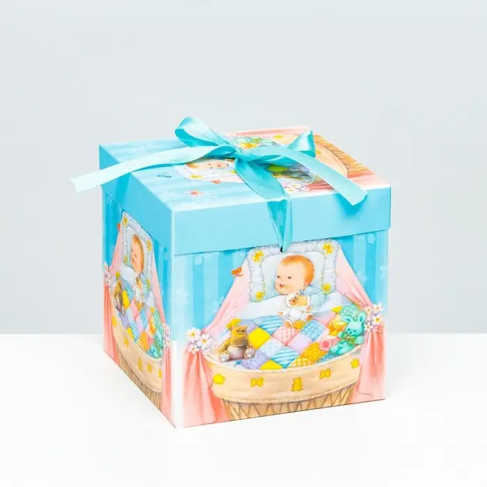 Коробка Самосборная &laquo;Детская&raquo; Мальчикам 15&times;15&times;15 см