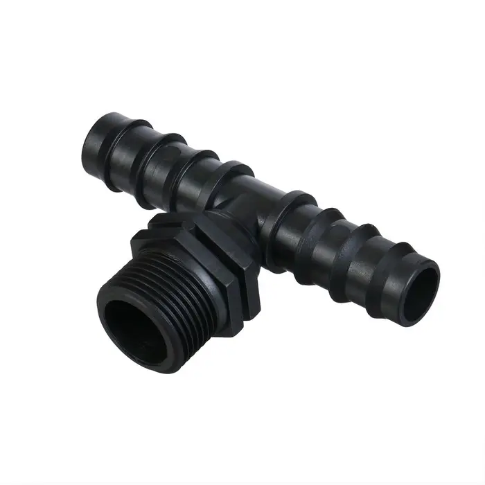 Соединитель Т-образный, наружная резьба 3/4", для шлангов 3/4" (19 мм), пластик