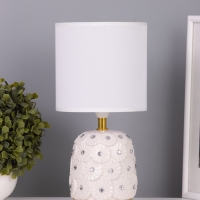 Лампа настольная "Букет" 1х40Вт Е14 белый 14,5х14,5х30см МОДЕЛЬ: