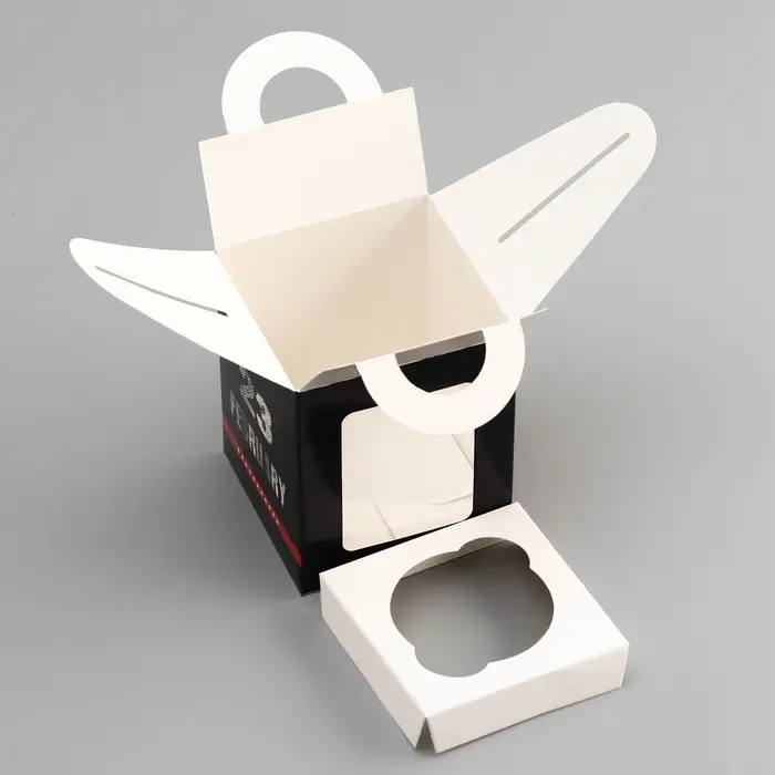 Коробка для 1 капкейка, &laquo;23 Февраля&raquo;, 9.2&times;9.2&times;11.1 см