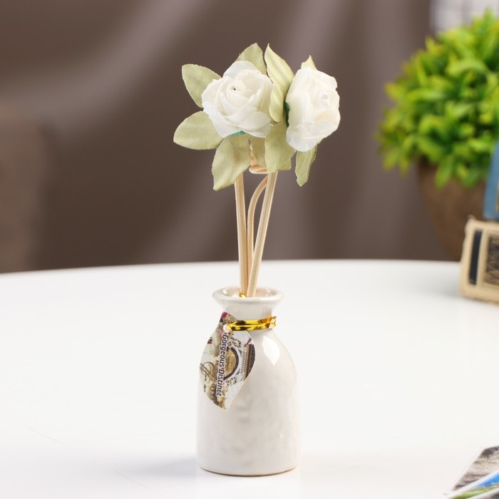 Набор подарочный с диффузором Набор подарочный с диффузором "Ваза с цветком" ваниль, "Богатство Аромата"