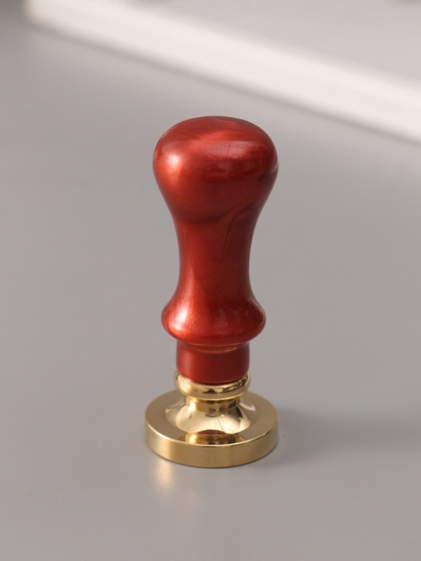 Печать для сургуча с пластиковой ручкой "Классика цифра 5" 2,5х2,5х6,3 см