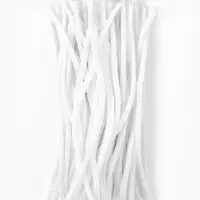 Синельная проволока, набор 100 шт, размер 1 шт 30х0,8 см, цвет белый