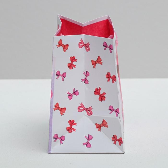 Пакет подарочный ламинированный квадратный, упаковка, &laquo;Поздравляю!&raquo;, 14 х 14 х 9 см