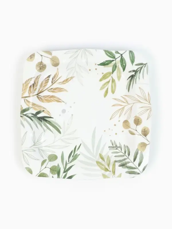 МП Тарелка одноразовая бумажная квадратная "Эко",21 см (10 шт.)