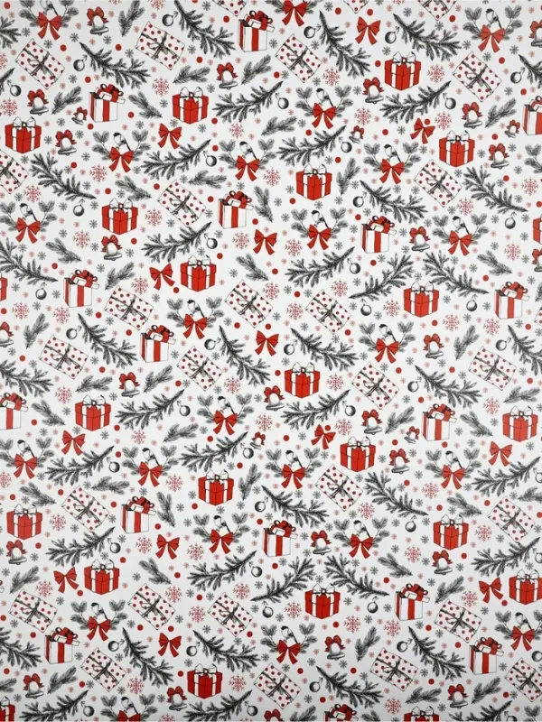 Набор упаковочной бумаги &laquo;Новогодний узор&raquo;,4 листа, 70 &times; 100 см