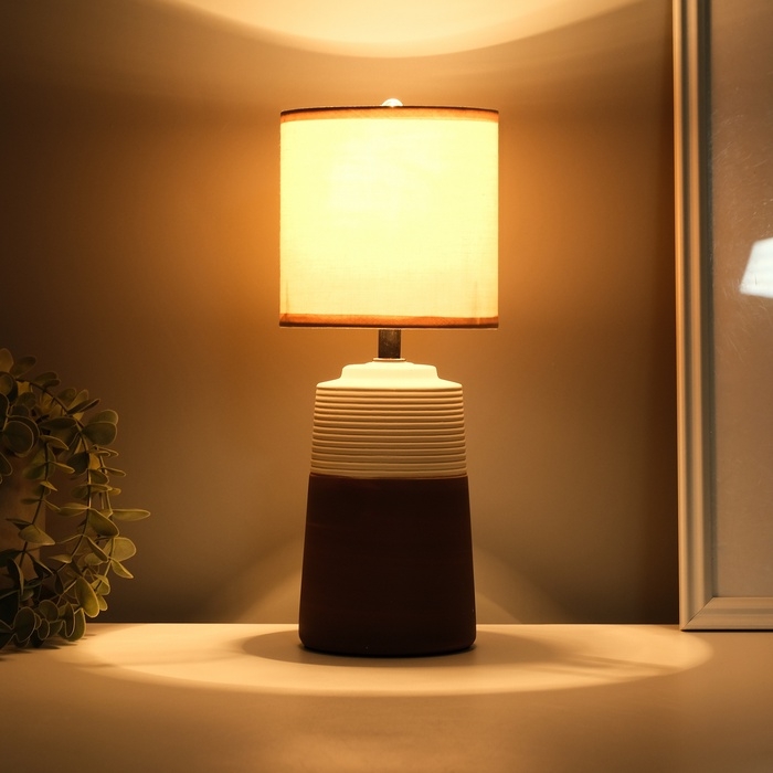 Лампа настольная "Прожект" 1х40Вт Е14 коричневый 12,5х12,5х34см