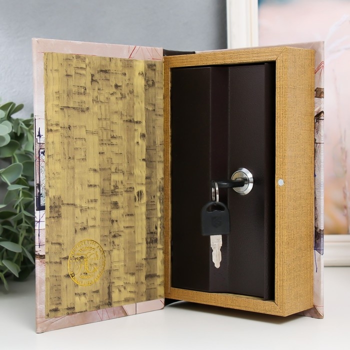 Сейф-книга дерево кожзам "Архитектурные проекты и концепции" 21х13х5 см