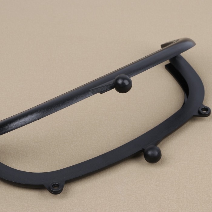 Фермуар пришивной, 16 &times; 7,5 см, цвет чёрный/антик