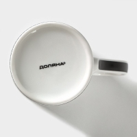 Кружка фарфоровая Доляна &laquo;Чёрные кошечки&raquo;, 300 мл, цвет белый