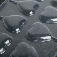 Форма для шоколада и конфет &laquo;Сердце&raquo;, 27,2&times;18,2 см, 8 ячеек, цвет прозрачный