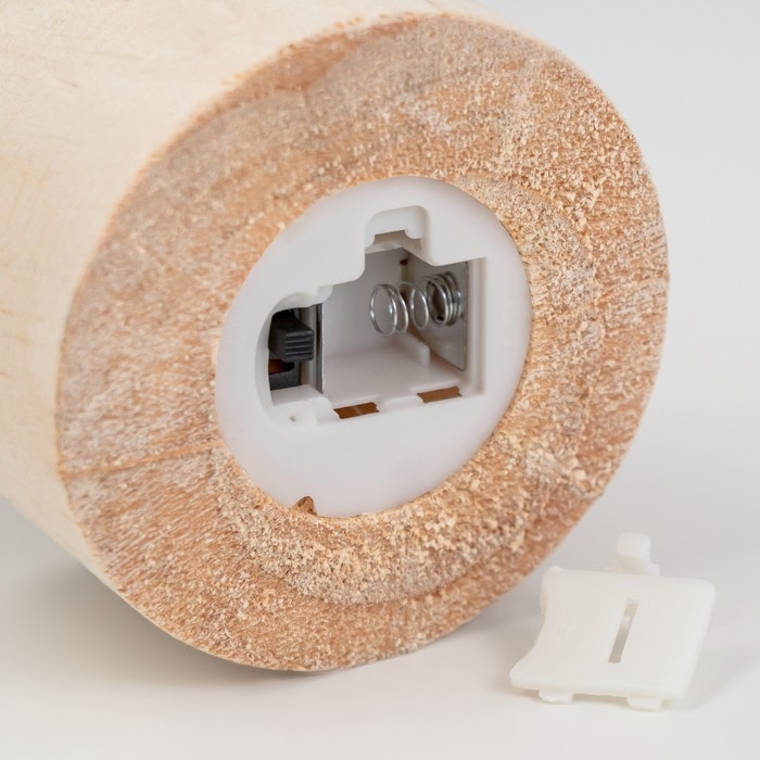 Ночник &laquo;Шар-дед мороз у елки&raquo; LED 3хAG10 шар 8см 6,5х6,5х11,5см