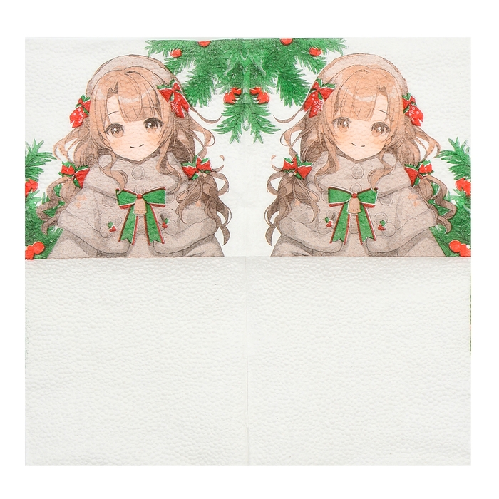 Салфетки новогодние бумажные &laquo;С Новым годом: аниме&raquo;, однослойные, 24х24 см, 20 шт.