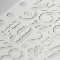 Трафарет пластик "Цифры и знаки" 13х14 см