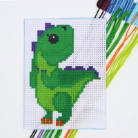 Вышивка крестиком для детей &laquo;Динозавр&raquo;, набор для творчества, 14 х 10 см