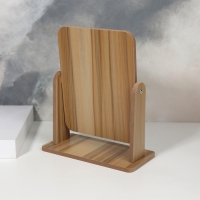 Зеркало настольное &laquo;BAMBOO&raquo;, зеркальная поверхность 15,7 х 20,5 см, цвет бежевый