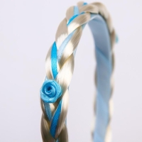 Ободок для волос с косой, голубой "Эльза", Холодное сердце