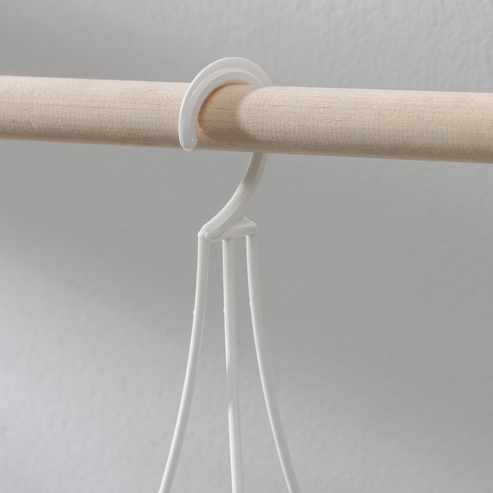 Кашпо для цветов подвесное &laquo;Грация&raquo;, 4,5 л, пластик, цвет белый