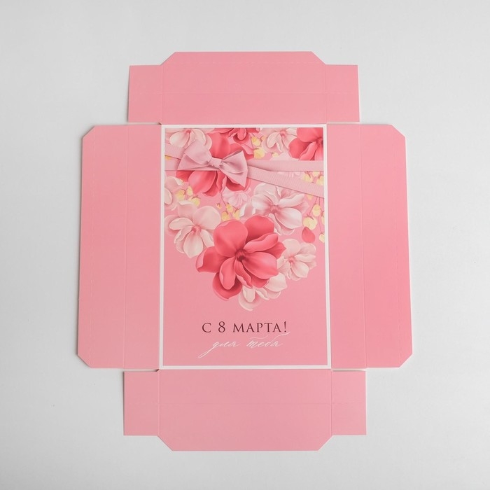 Коробка подарочная складная, упаковка, &laquo;С 8 марта&raquo;, 30 х 20 х 9 см