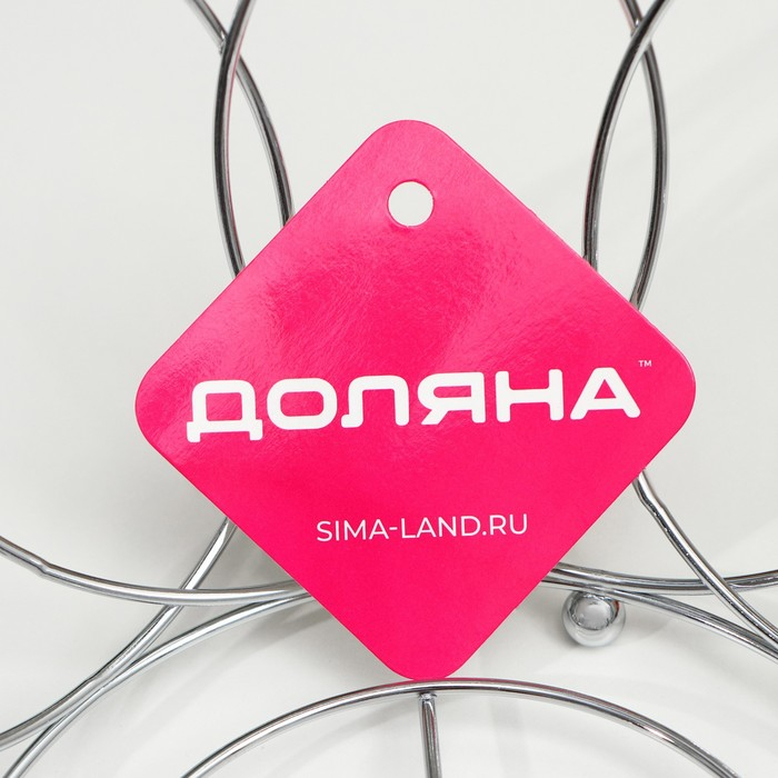 Фруктовница Доляна &laquo;Вязь&raquo;, 24,5&times;12 см, цвет хром