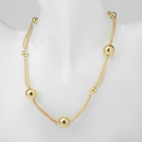 Бусы &laquo;Авангард&raquo; галос, цвет золото, 40см