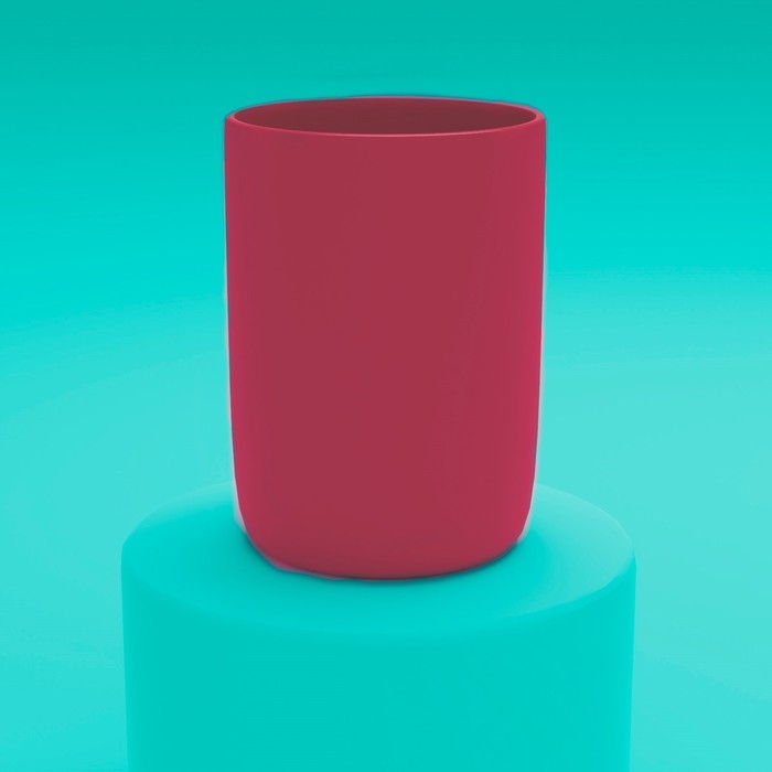 Набор аксессуаров для ванной комнаты &laquo;Тринити&raquo;, 6 предметов (мыльница, дозатор для мыла, два стакана, ёрш, ведро), цвет розовый