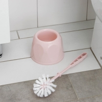 Ёршик для унитаза с подставкой &laquo;Блеск. Стандарт&raquo;, 15&times;15&times;39 см, цвет розовый