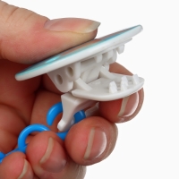 Набор: Соска - пустышка с держателем &laquo;Крокодил&raquo;, классичекая, +6 мес, цвет синий