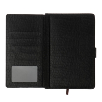 Ежедневник недатированный А5, 140 листов в клетку, с хлястиком, обложка кожзам, МИКС