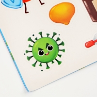 Обучающий набор &laquo;Тело человека&raquo;, рамка-вкладка и книга с наклейками