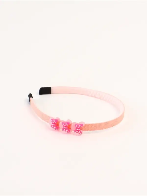 Ободок для волос розовый, Минни Маус