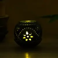 Аромалампа "Магнолия" керамика, цв. зелёный, 10х10х9 см