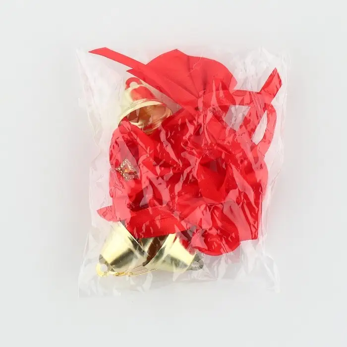 Колокольчик на булавке с бантом на выпускной, красный, d = 2,6 см