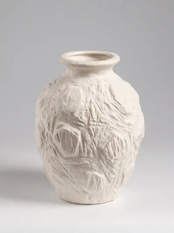 Ваза настольная керамика "Элой" 18х12 см, белый