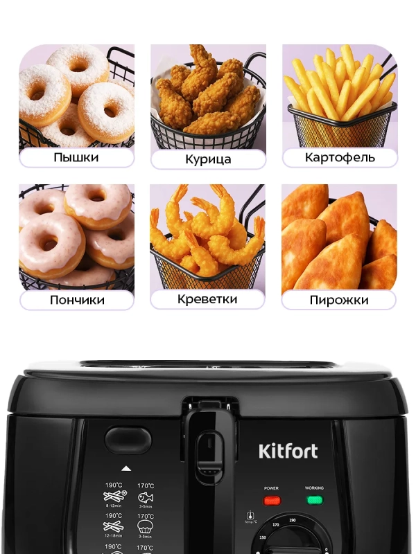 Фритюрница электрическая чаша для фри КТ-2018