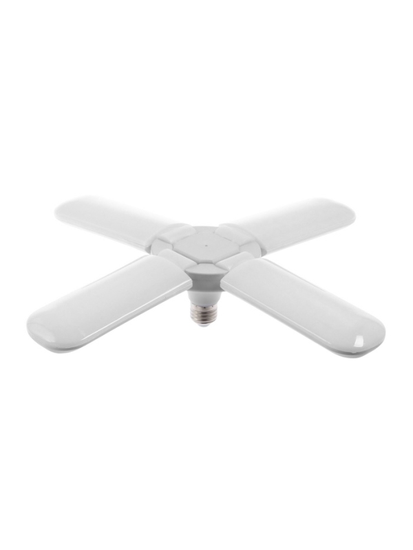 Лампа светодиодная, 40 Вт, E27, 6500K, 220 В, 4 лепестка, белый