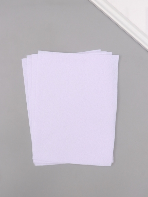 Фетр мягкий 1.5 мм Фетр мягкий 1.5 мм "Белый" набор 4 листа 15х20 см