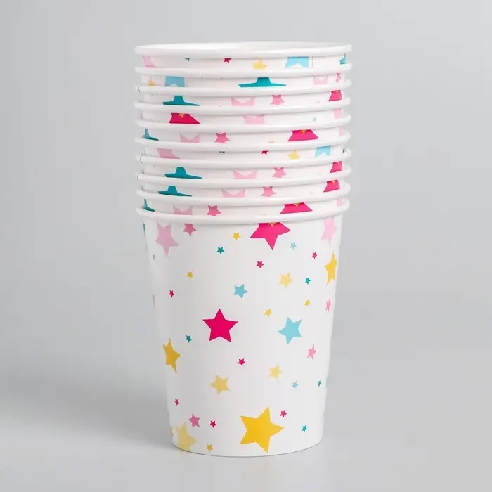 Стакан одноразовый бумажный &laquo;Звёзды&raquo;, 250 мл