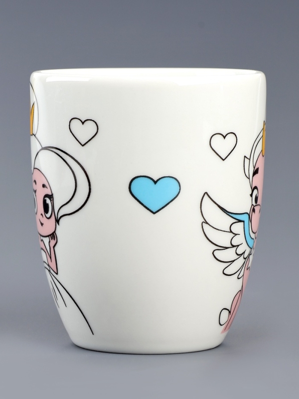 Роспись кружки красками - частичное заполнение "Прекрасная принцесса"