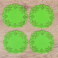 Набор подставок под горячее &laquo;Чаепитие&raquo;, 4 шт, 10 см, цвет МИКС