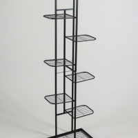 Подставка для цветов Greengo, 8 полок, 43 &times; 22 &times; 141 см, напольная, металл, чёрная