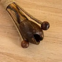 Сувенирный музыкальный инструмент "Тек тек" бамбук, махагон, 25х8х10 см